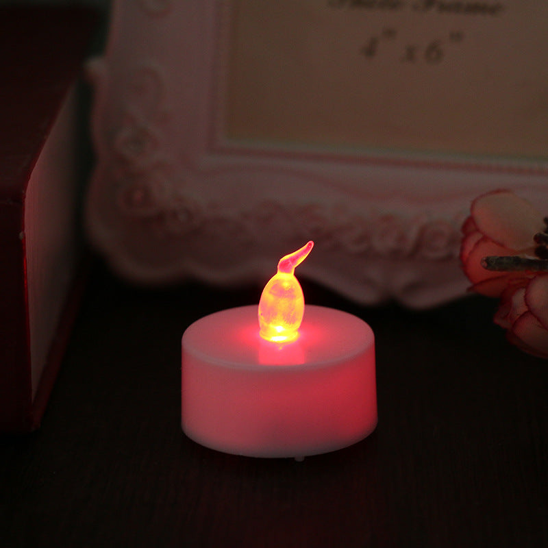 Electronic LED Tea Light Candles with White Shell