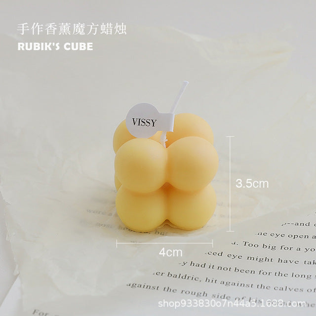 Cube Shaped Wax Candles