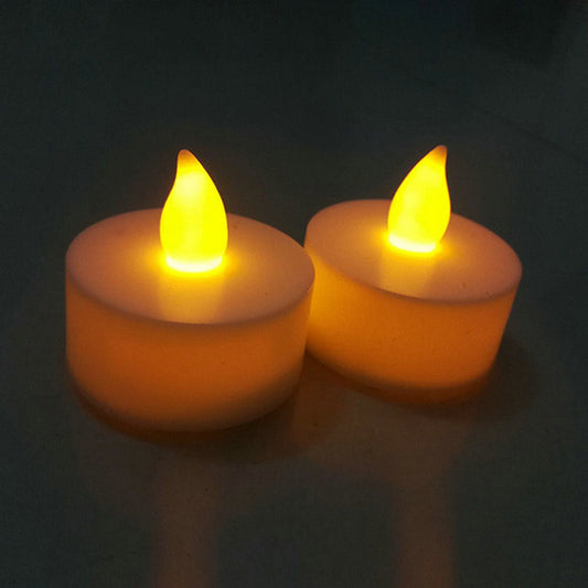 Electronic LED Tea Light Candles with White Shell