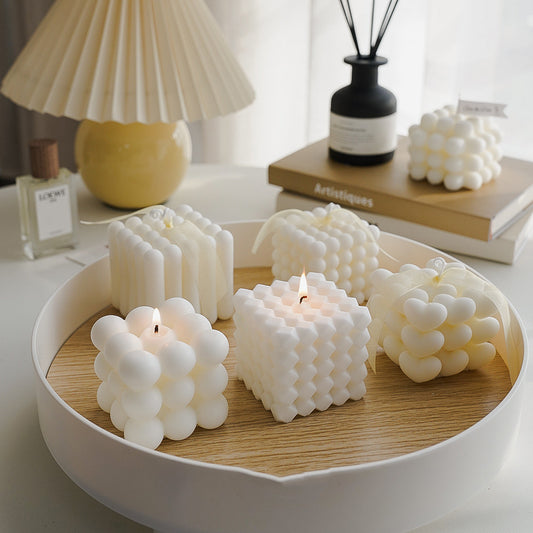 Cube Shaped Wax Candles