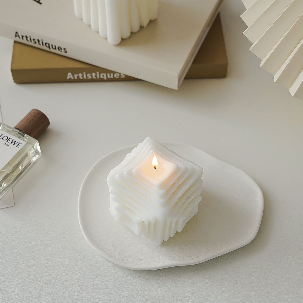 Cube Shaped Wax Candles