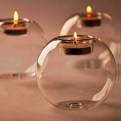 European Style Round Hollow Candle Glass