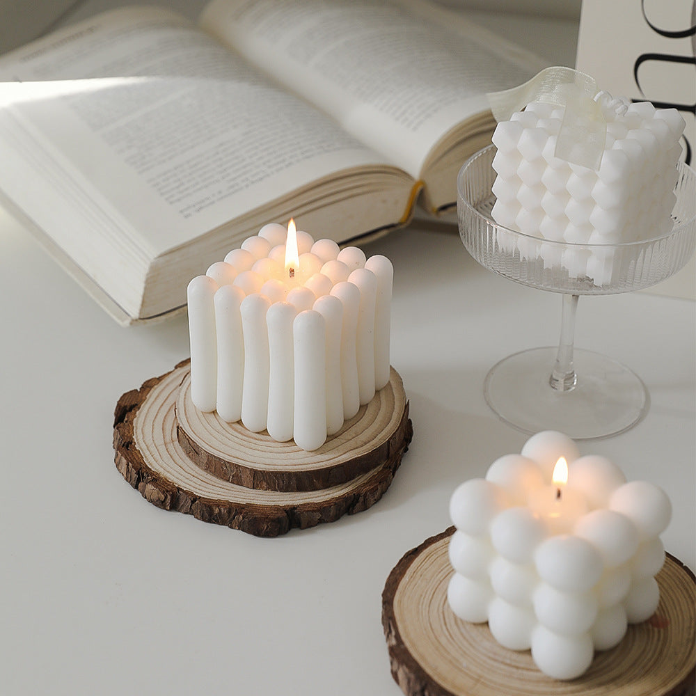 Cube Shaped Wax Candles