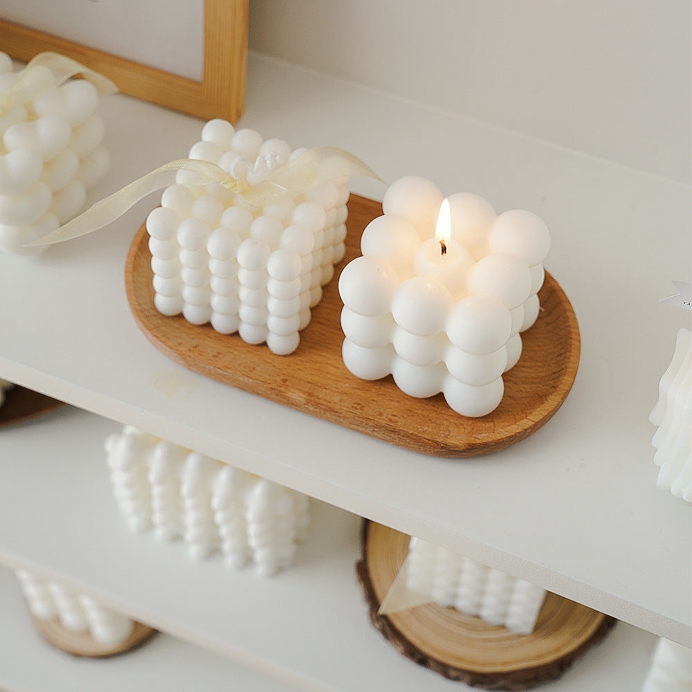 Cube Shaped Wax Candles