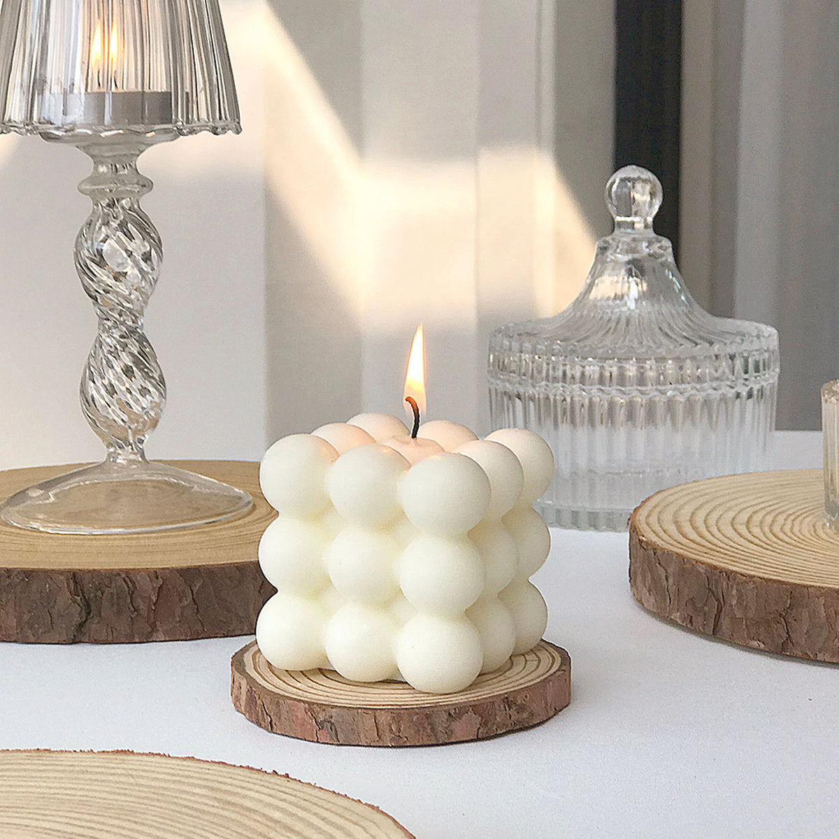 Cube Shaped Wax Candles