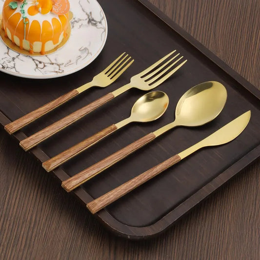 Wooden Handle Utensil Set